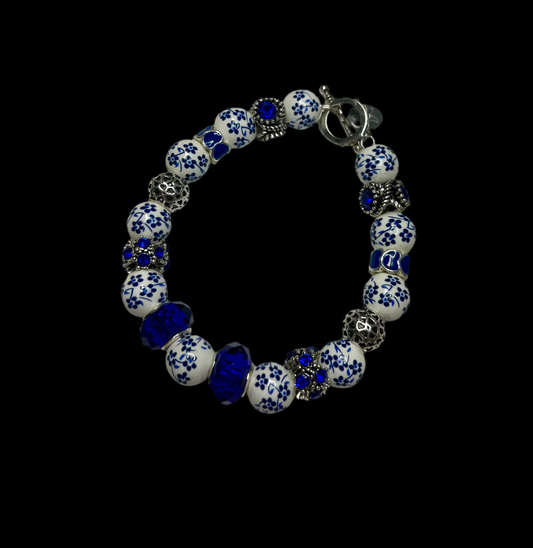 Blue and White Bracelet