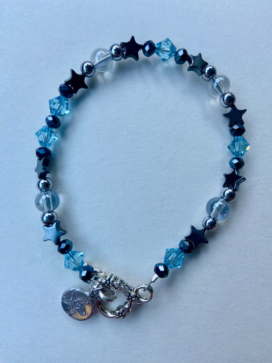 Blue and Silver Star Bracelete