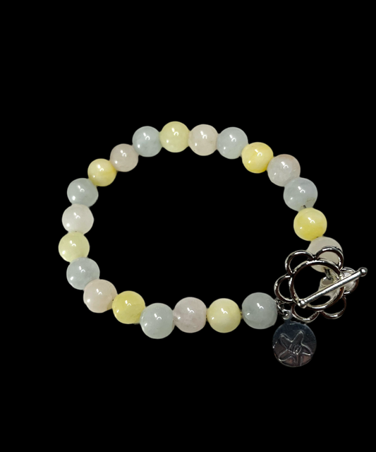 Pastel Bracelet Floral Clasp