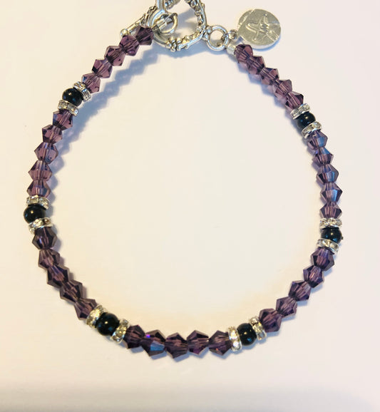 Purple and Black Bracelet