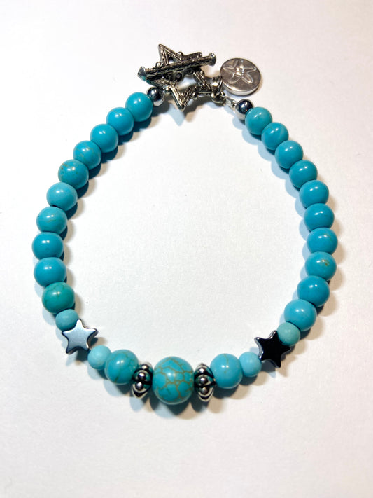 Turquoise and Star Bracelet