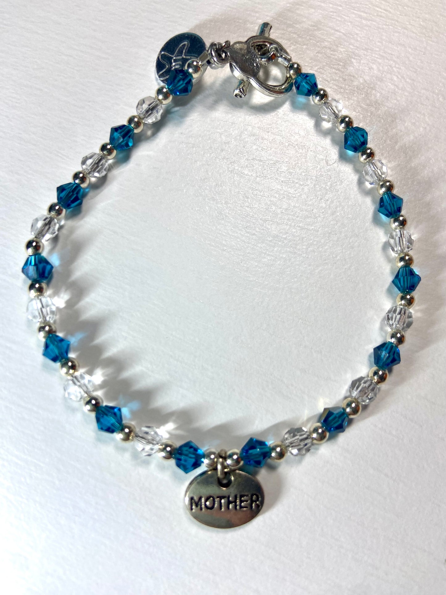 Mother Blue Crystal Bracelet