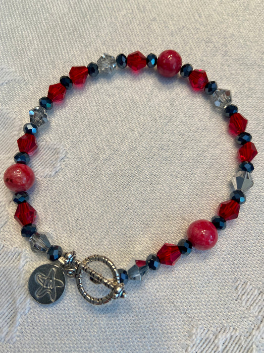 Red and Navy Bracelet